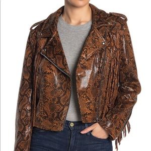 Blank NYC Snakeskin Faux Leather Jacket